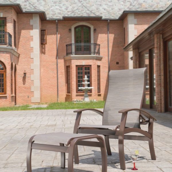 Belle ISle sling Adjustable back chair w ottoman lifestyle 3