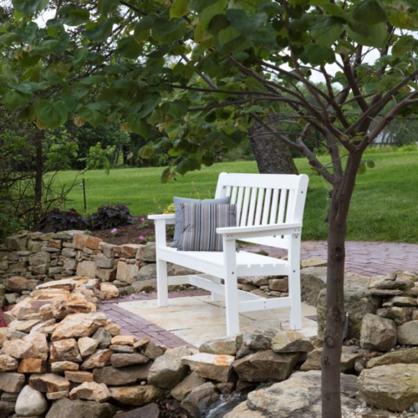 Garden Bench - White (2)