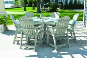 comfo back counter chairs with 60 inch round table lifestyle 2
