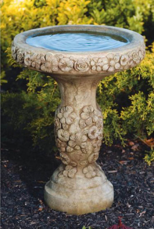 MAS Floral Bird Bath