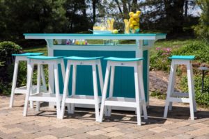 island with saddle bar stools 2