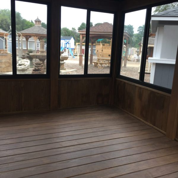 Rectangle Wood Gaebo Enclosure Interior