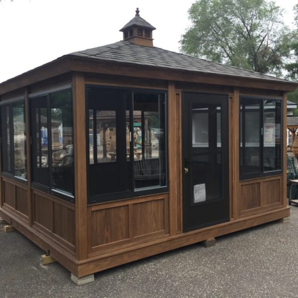 Rectangle Wood Gazebo Enclosure 1