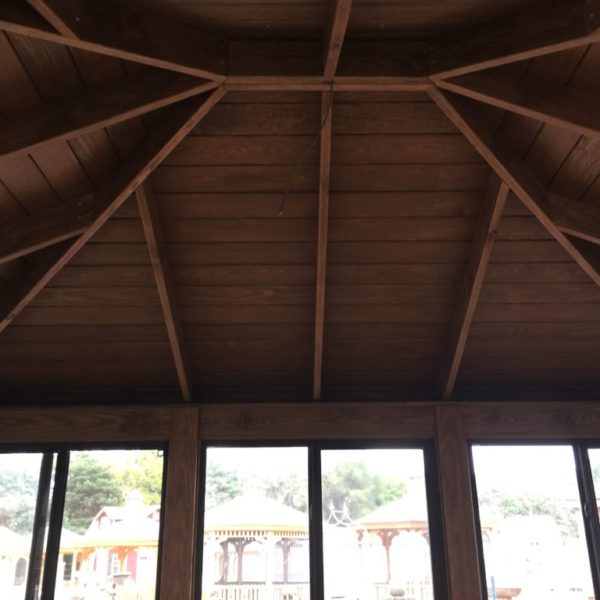 Rectangle Wood Gazebo Enclosure ceiling pic