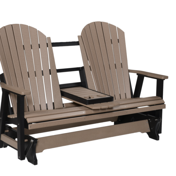Comfo Back Three Seat Glider with Console down