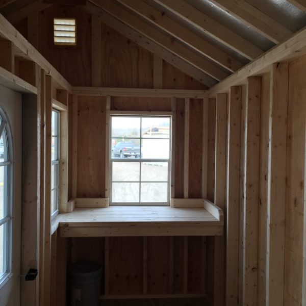 Inside pic Durabuilt Side Porch Shed