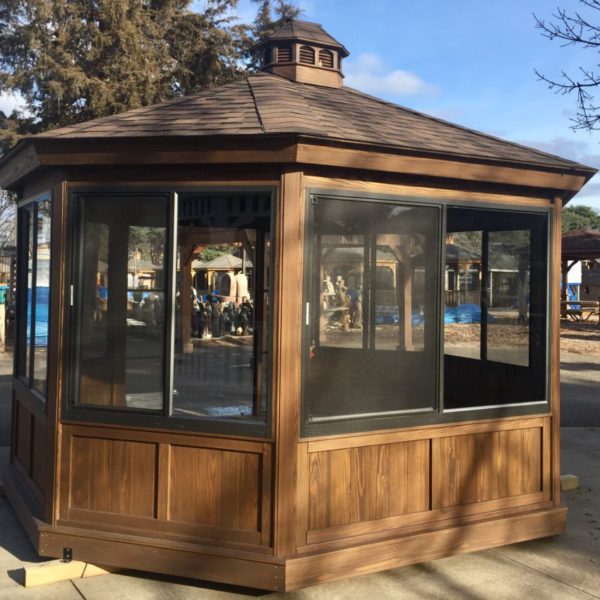 Oval Wood Gazebo Enclosure