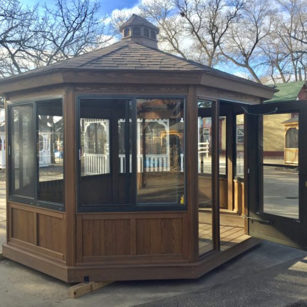 Oval Wood Gazebo Enclosure 2