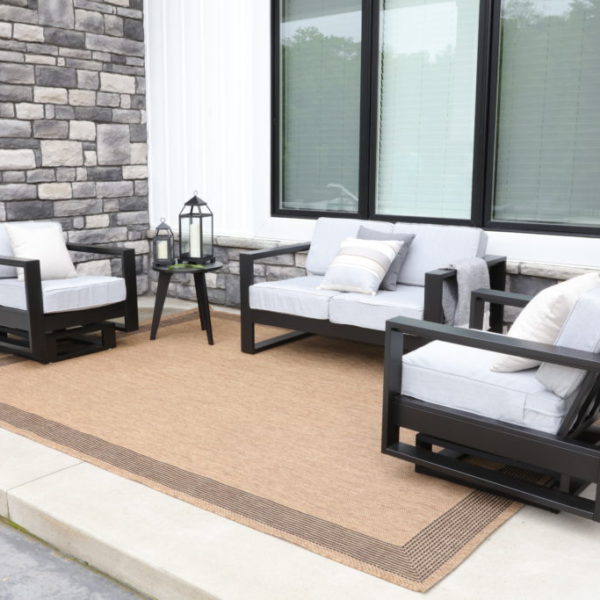 Nordic Set - Black with Canavas Granite Cushions