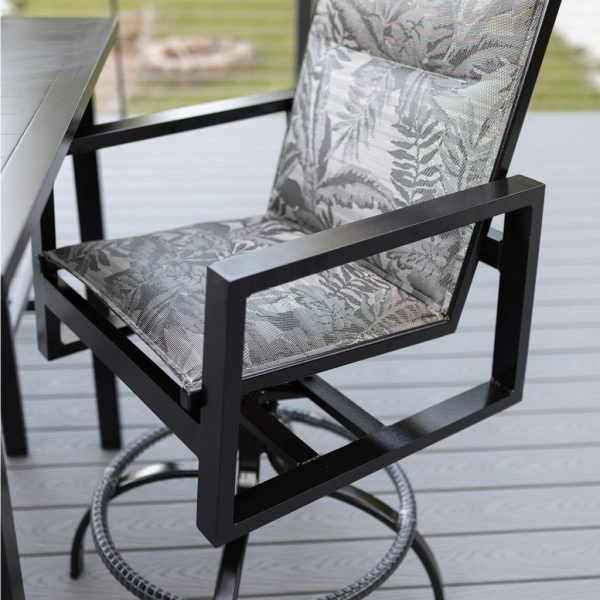 Vida swivel padded bar chair