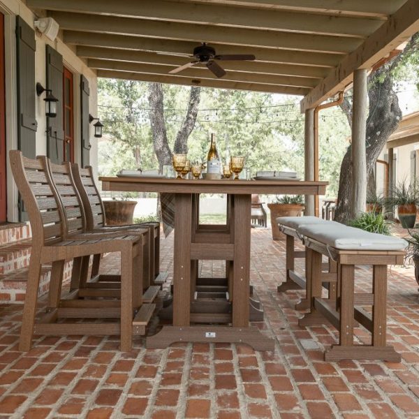 44 x 72 rectangle table in Antique mahogany - Bristol chairs and 44 inch benches-2