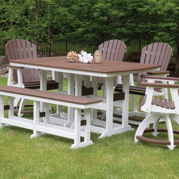 Garden Classic Rectanlgle Table - Brazilian Walnut on white